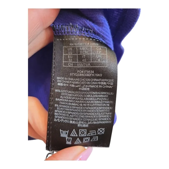 GUESS Blue 🔵 Ribbed "Perfect Tank* Top - Picture 6 of 6